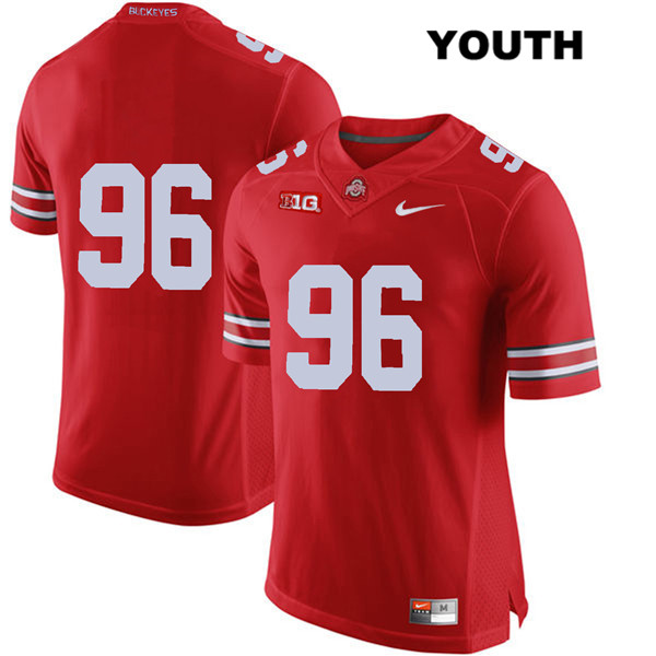 Ohio State Buckeyes Youth Sean Nuernberger #96 Red Authentic Nike No Name College NCAA Stitched Football Jersey PF19C02ZB